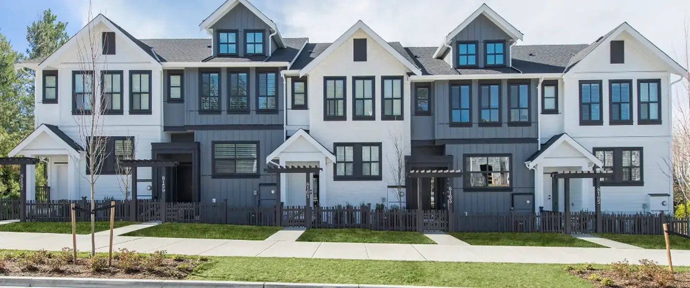 Langley townhouse community exterior completed by Canyon Property Projects